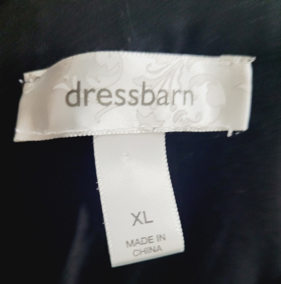 DRESSBARN Woman's Casual Sleeveless Top Black White Embroidery Size XL - Picture 9 of 11